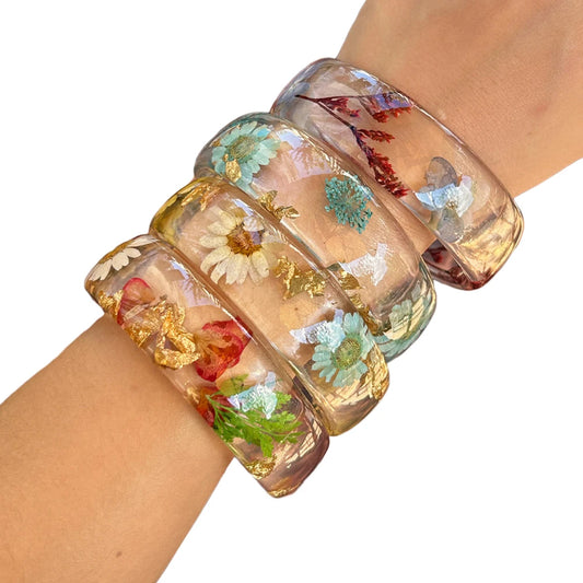 011 - Fashion Flower Bangle Bracelet