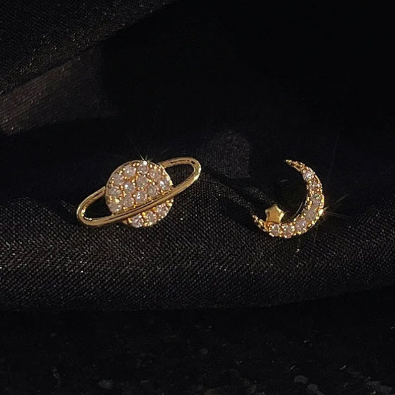 011 -  Planet Moon Sterling Silver Stud Earrings