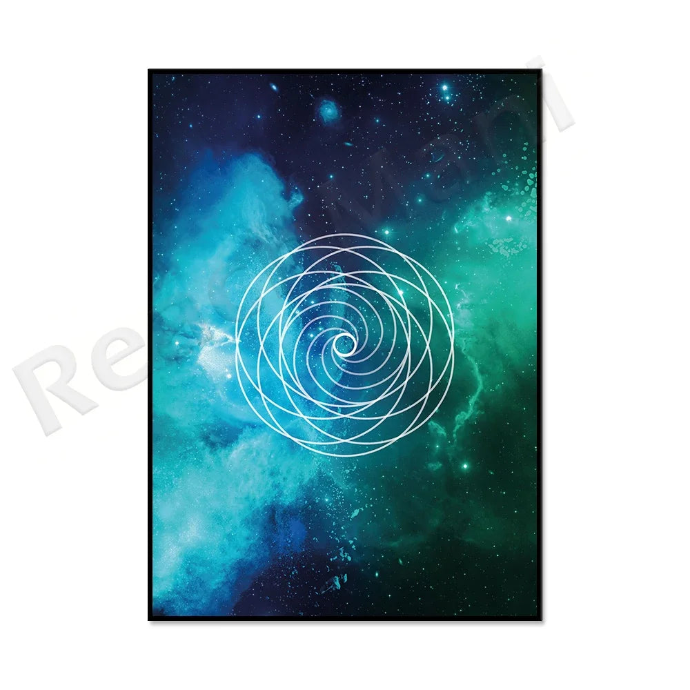 009 - Chakra Geometry Canvas Print Wall Art
