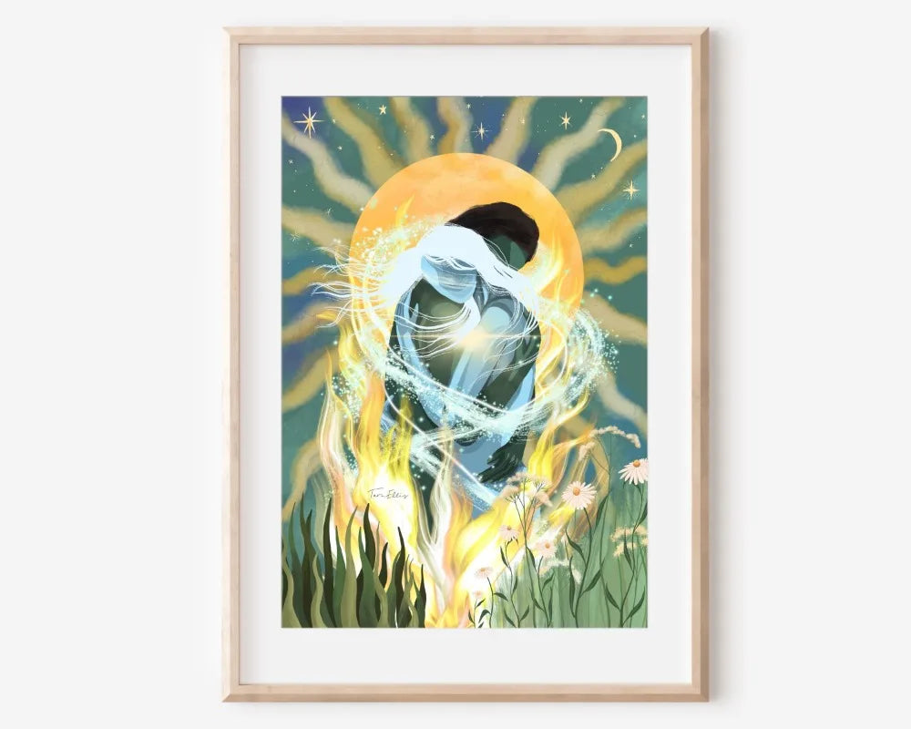 009 - Bohemian Moon Canvas Print Wall Art