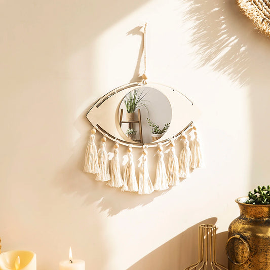 009 - Macrame Decorative Evil Eye Mirror