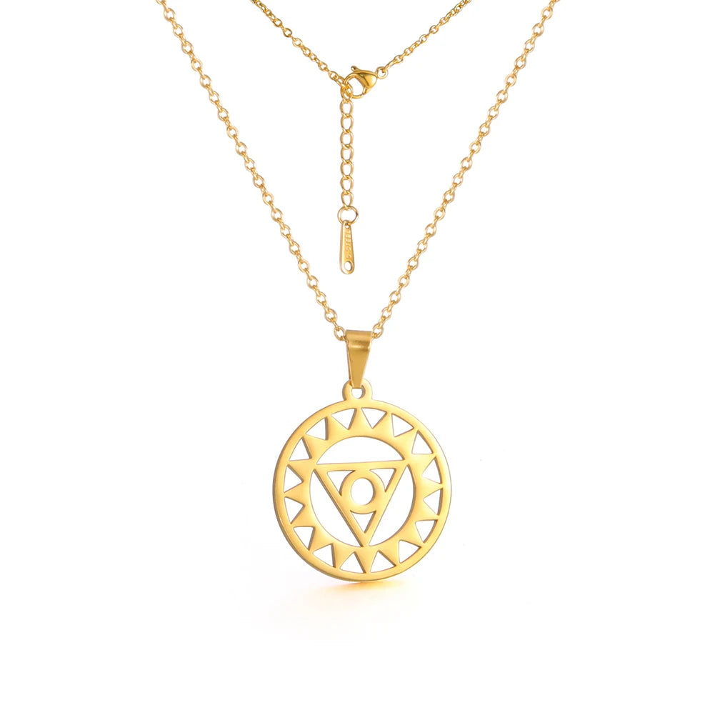 011 - Seven Chakras Symbol Pendant Necklace