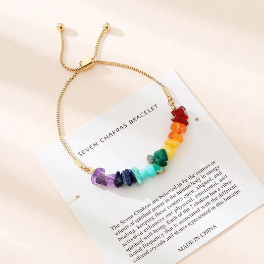011 - Natural Stone 7 Chakras Bracelet
