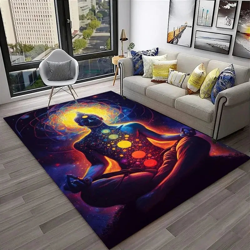 012 - 7 Chakras Yoga Meditation Non-Slip Area Mat