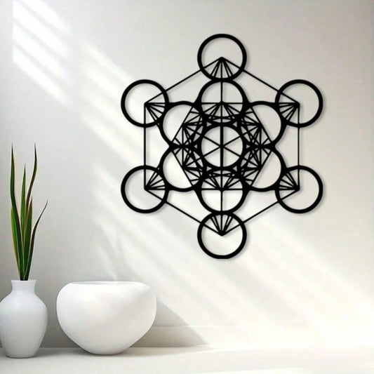 Metatrons Cube sacred geometry metal wall art
