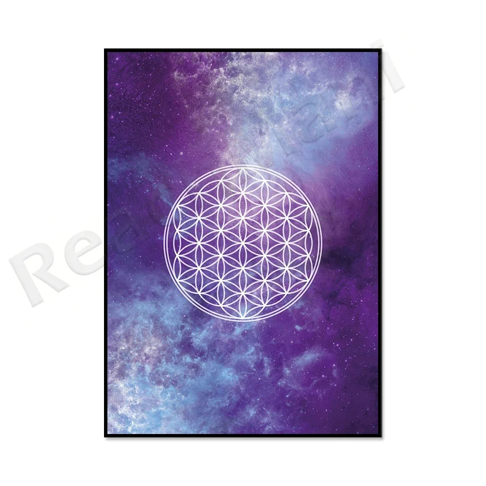009 - Chakra Geometry Canvas Print Wall Art