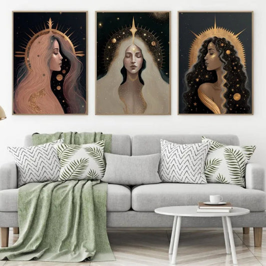 009 - Celestial Goddess Canvas Print Wall Art