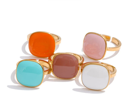 011 -  Candy Coated 18k Gold-Plated Ring