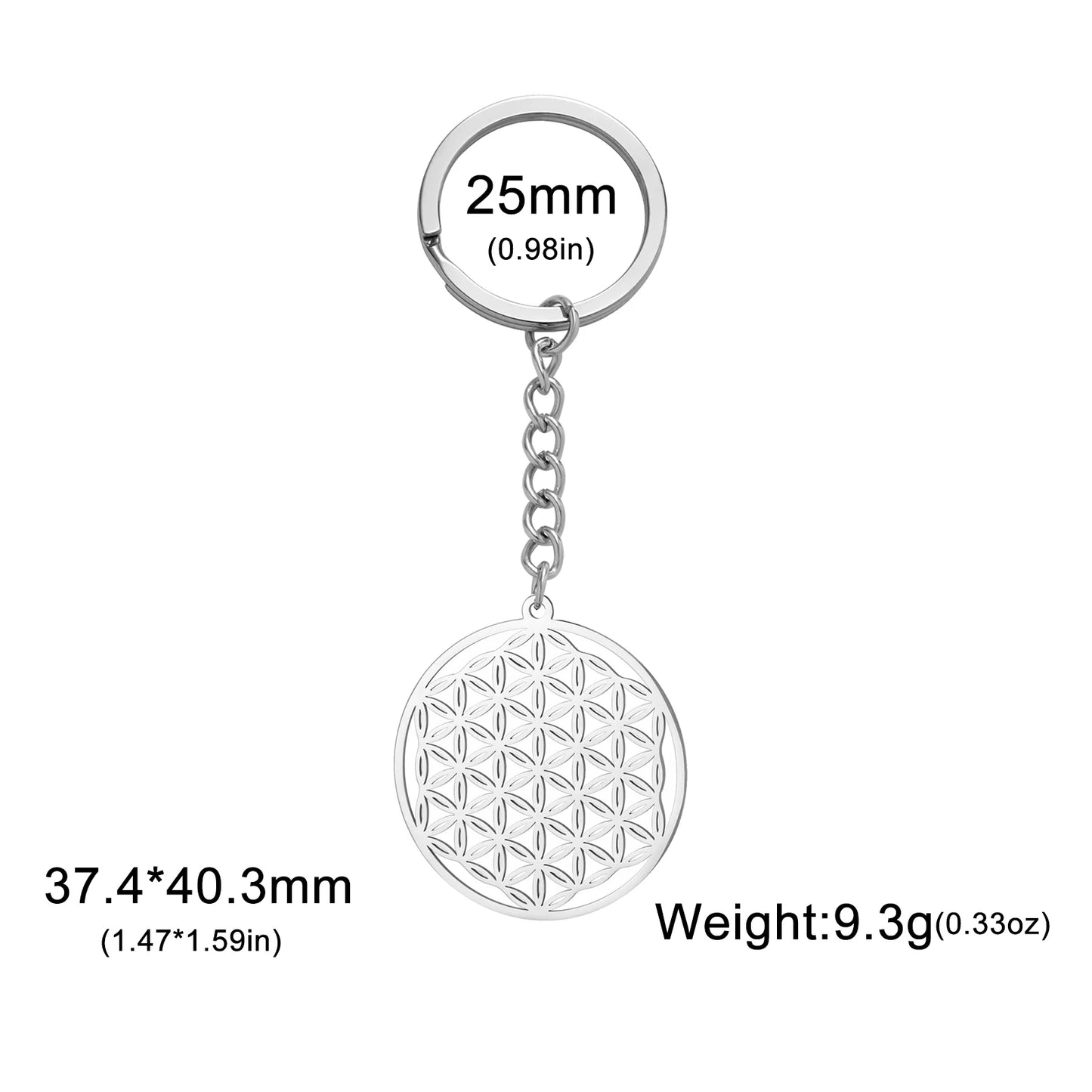 014 - Vintage Flower of Life Keychain