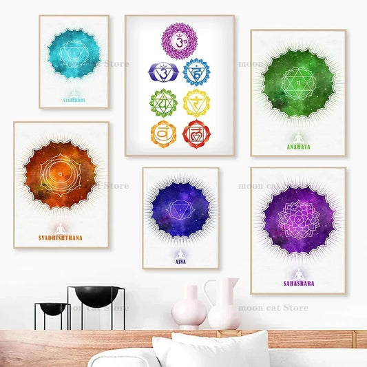 009 - Crown Chakras & Reiki Canvas Print Wall Art