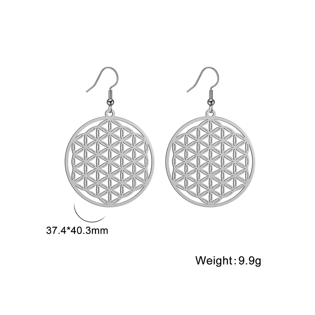 011 - Vintage Mandala Hoop Earrings