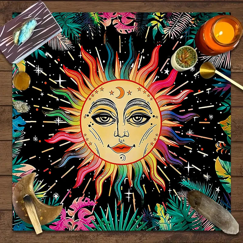Twelve constellations tarot astrology altar cloth