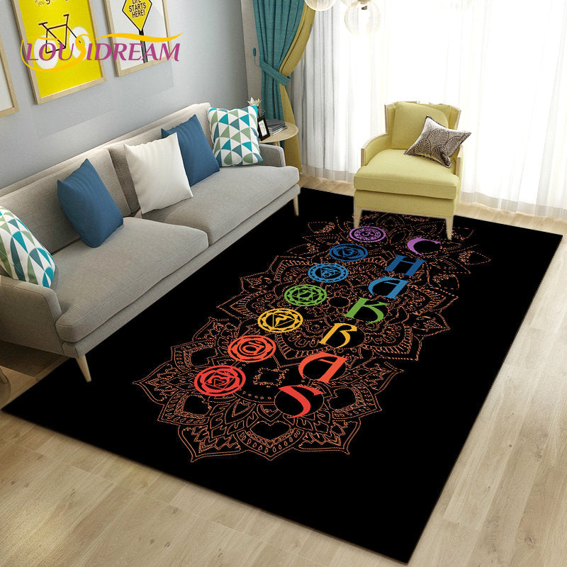 012 - 7 Chakras Yoga Meditation Non-Slip Area Mat