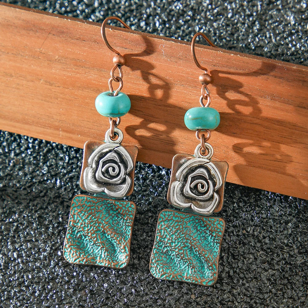 011 - Vintage Bohemian Dangle Charm Earrings