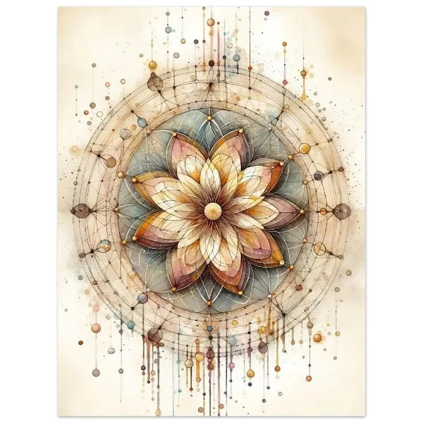 009 - Boho Sacred Geometry Canvas Print Wall Art
