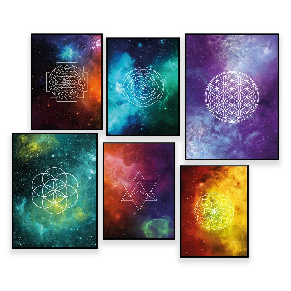 009 - Chakra Geometry Canvas Print Wall Art