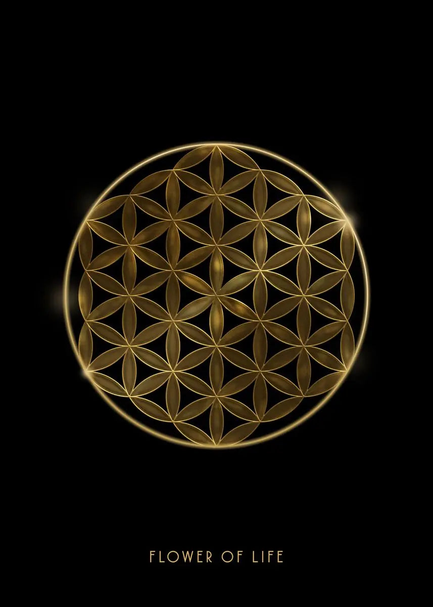 009 - Golden Geometry Canvas Print Wall Art