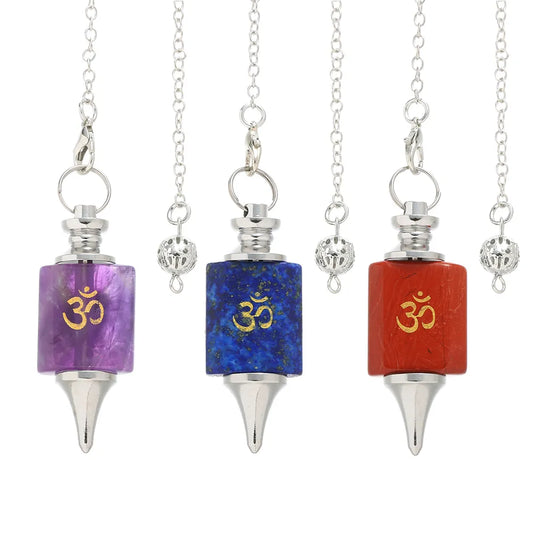 002 - Natural Quartz Crystal Chakra 3D Pendulum