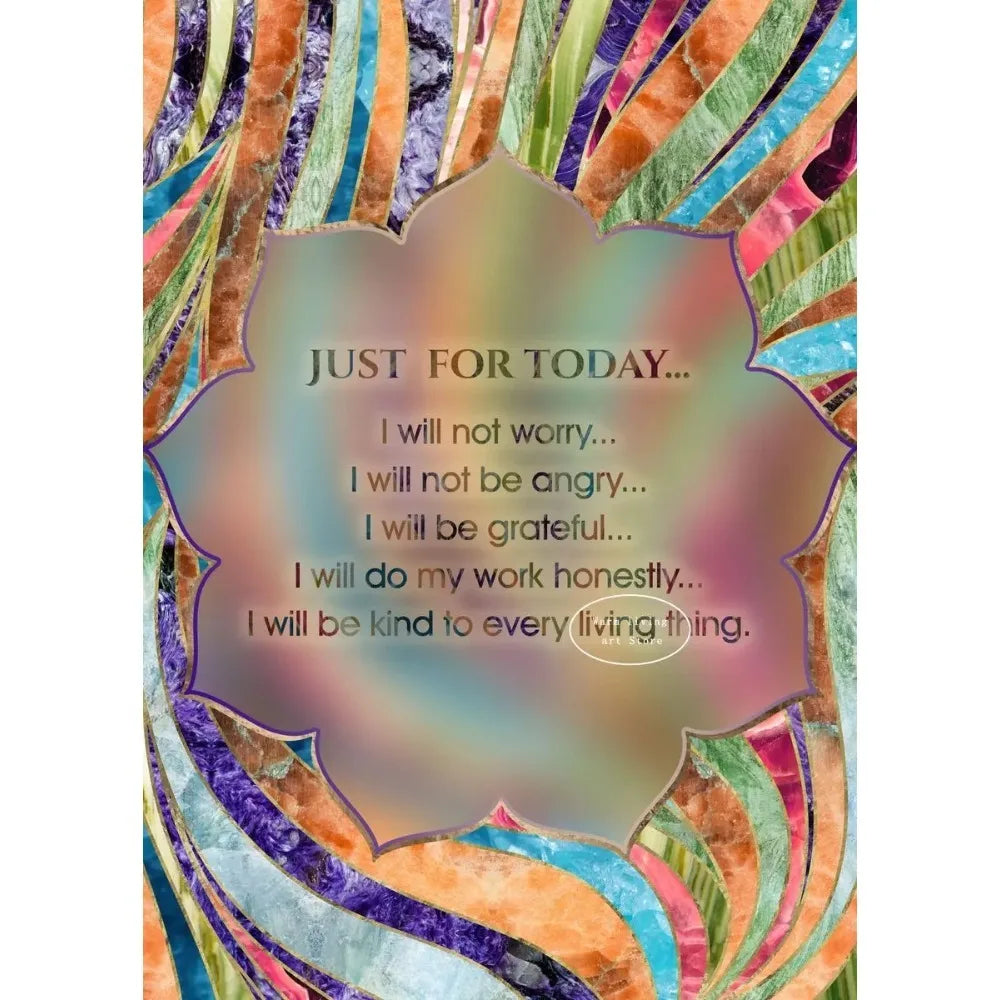009 - Reiki Principles & Symbols Yoga Canvas Print Wall Art