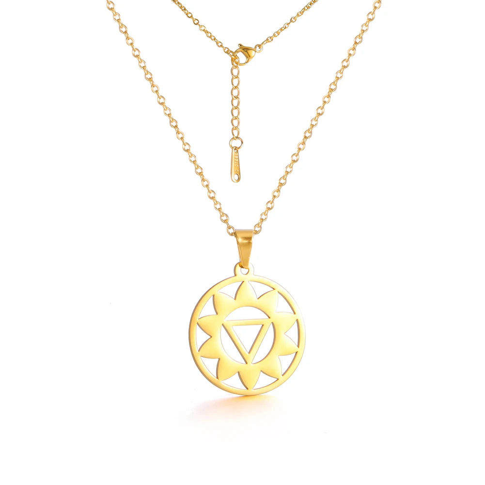 011 - Seven Chakras Symbol Pendant Necklace