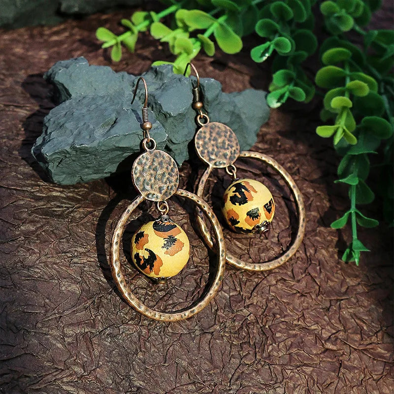 011 - Retro Bohemian Dangle Charm Earrings