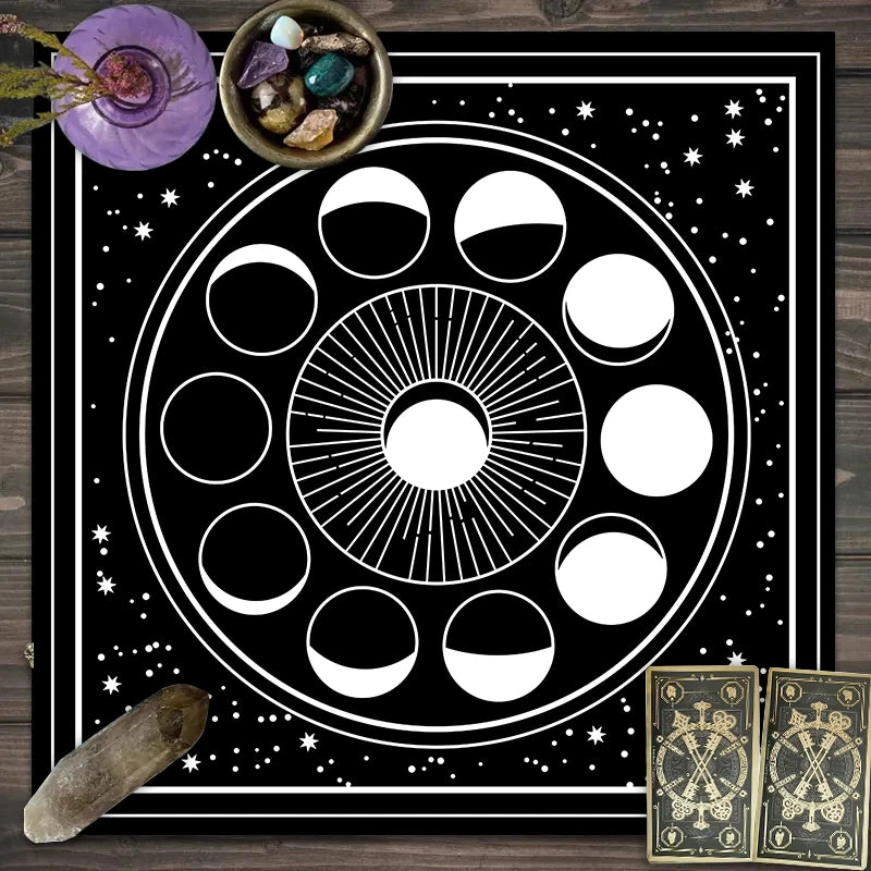 Twelve constellations tarot astrology altar cloth