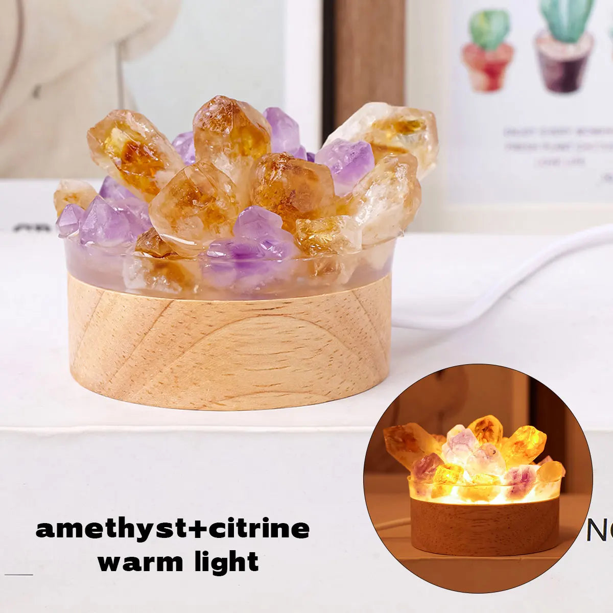 004 - Crystal Quartz Aromatherapy Diffuser Lamp