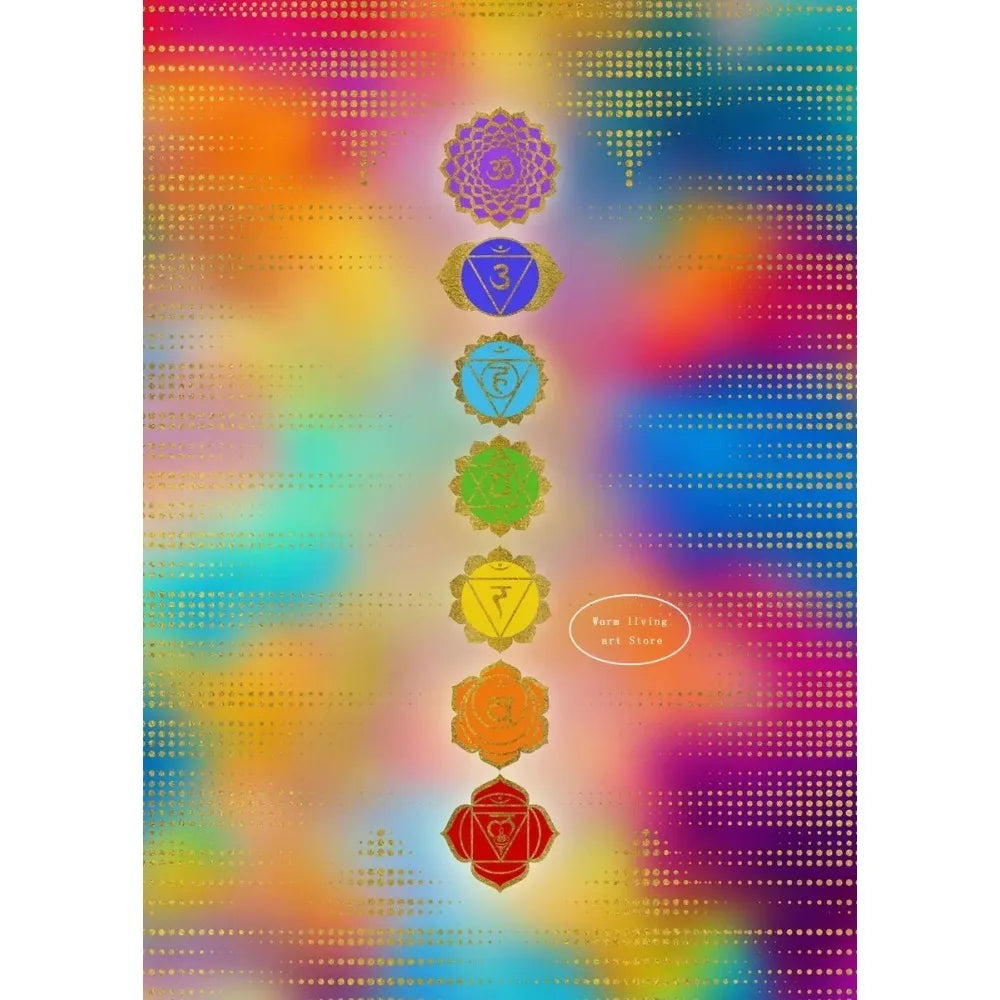 012 - Reiki Principles & Symbols Lotus Canvas Print Wall Art