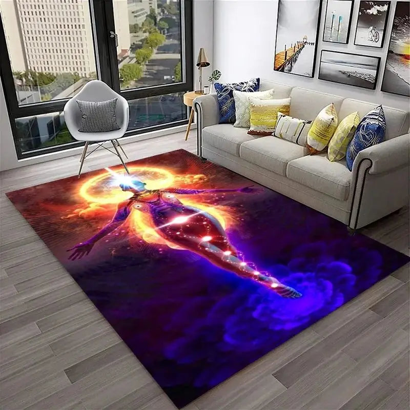 012 - 7 Chakras Yoga Meditation Non-Slip Area Mat