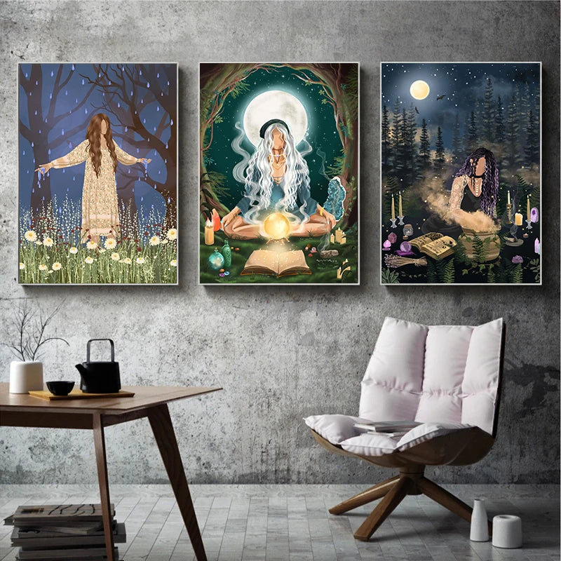 009 - Bohemian Moon Canvas Print Wall Art