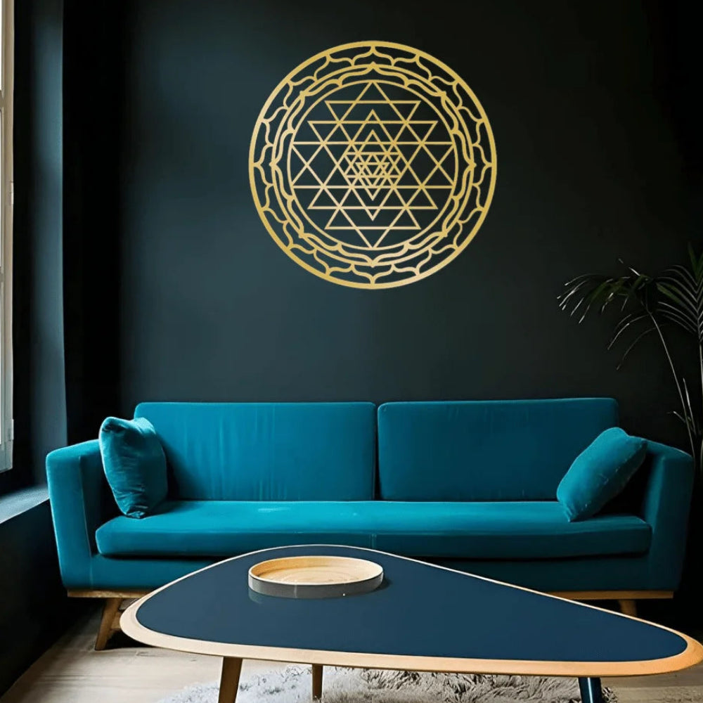 009 - Sri Yantra Metal Wall Art
