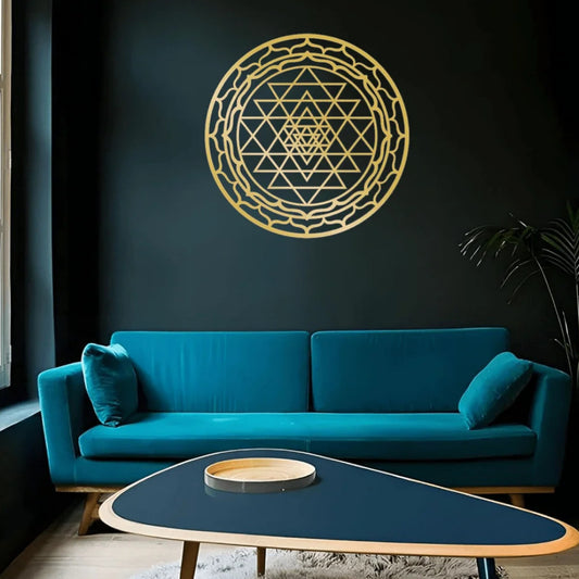 009 - Sri Yantra Metal Wall Art