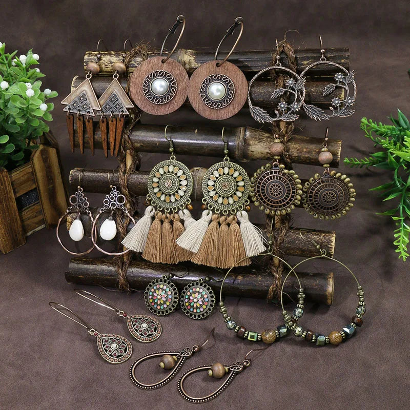 011 - Vintage Bohemian Fashion Drop Earrings
