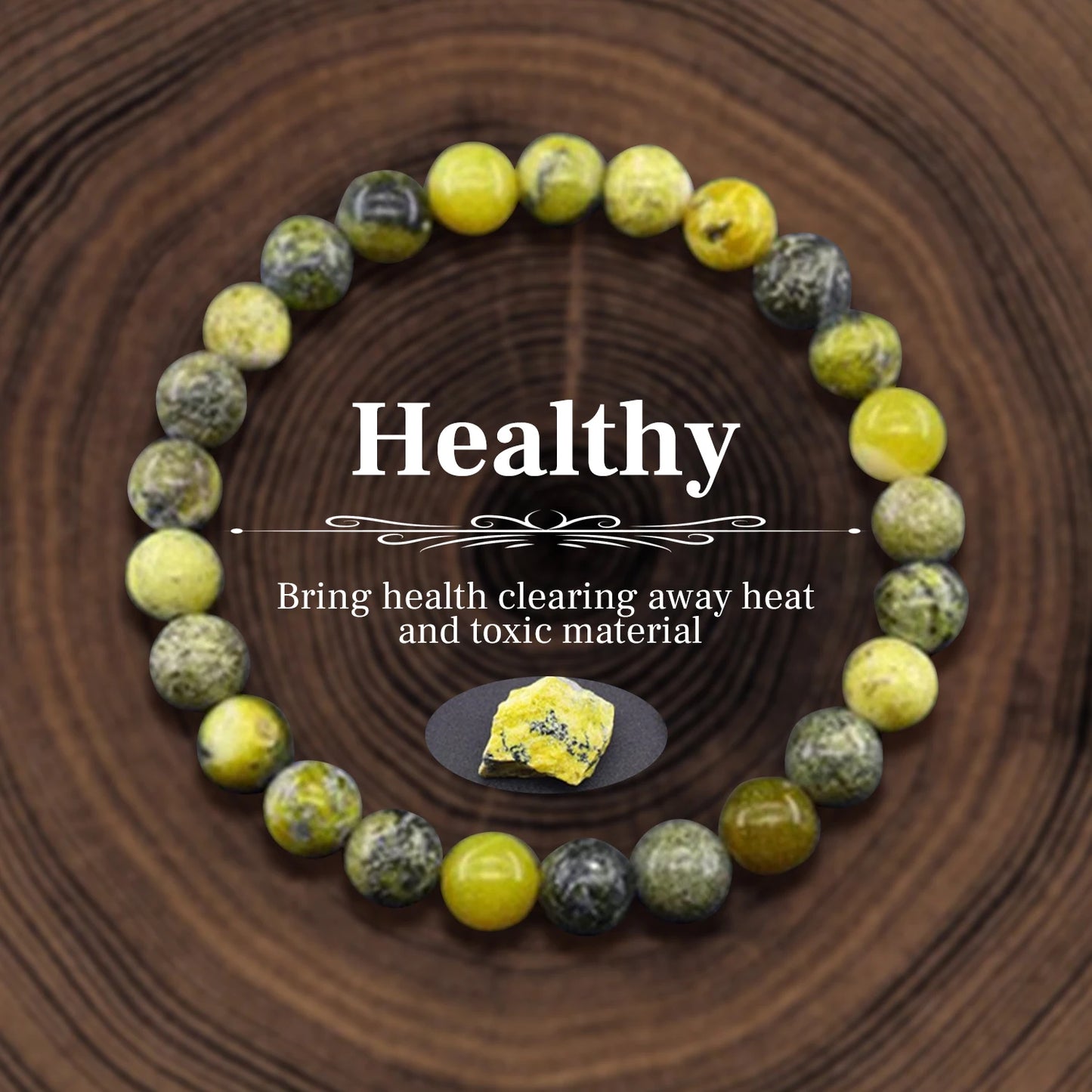 011 - Personalized Natural Stone Beads Energy Bracelet