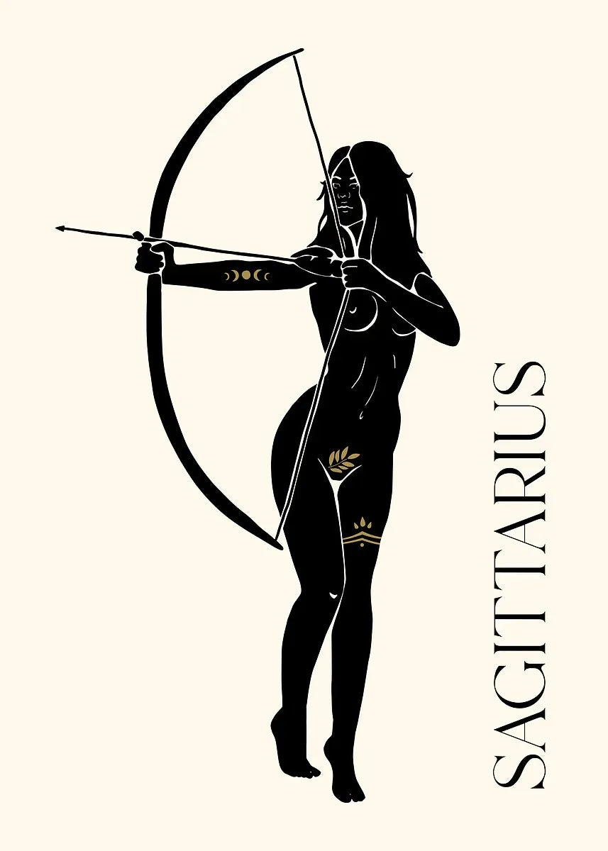 009 - Minimalist Vintage Lady Zodiac Canvas Print Wall Art