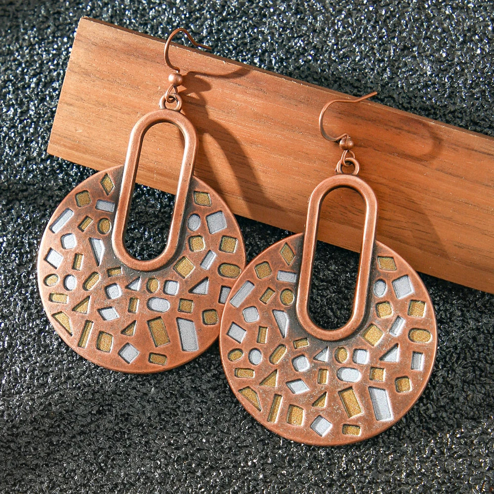 011 - Vintage Bohemian Dangle Charm Earrings