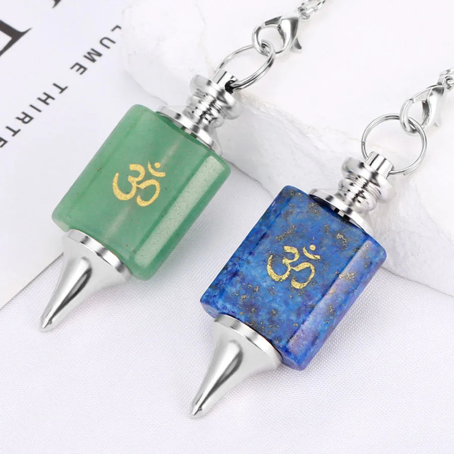 002 - Natural Quartz Crystal Chakra 3D Pendulum