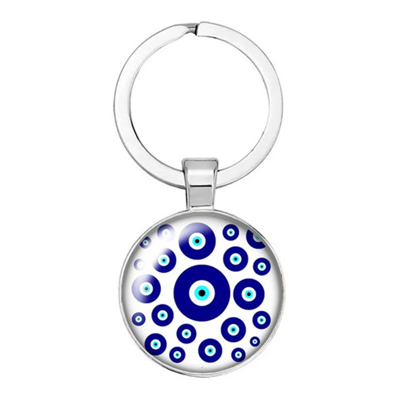 014 - Glass Turkish Evil Eye Keychain