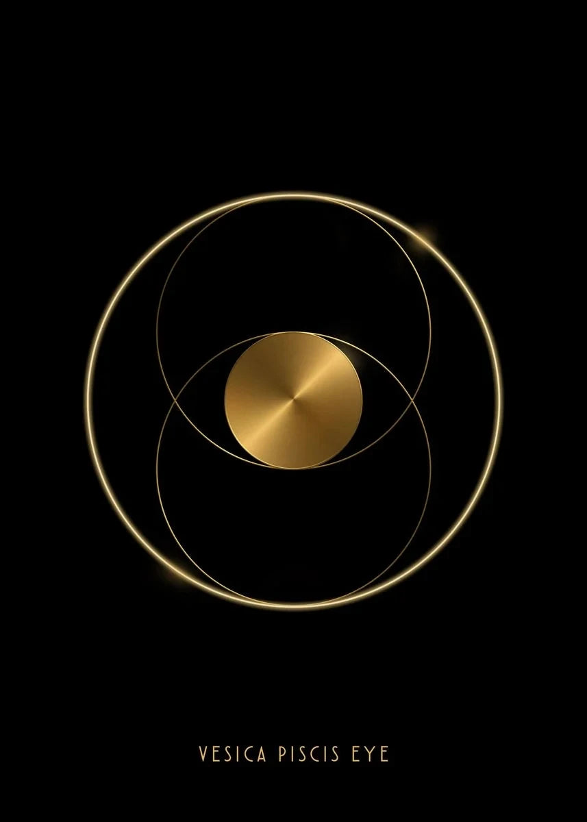 009 - Golden Geometry Canvas Print Wall Art