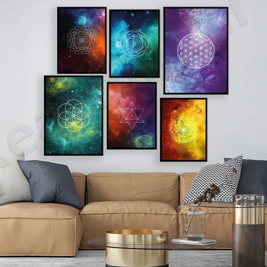 009 - Chakra Geometry Canvas Print Wall Art