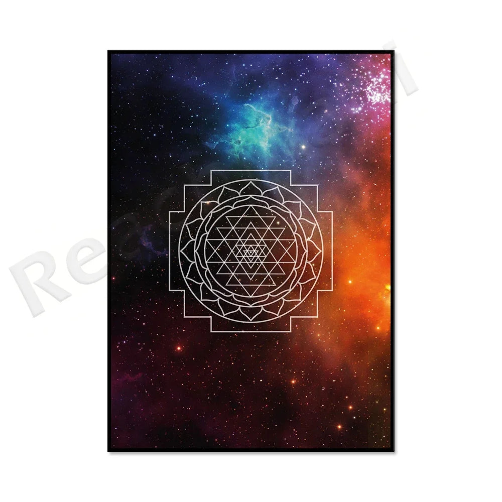 009 - Chakra Geometry Canvas Print Wall Art