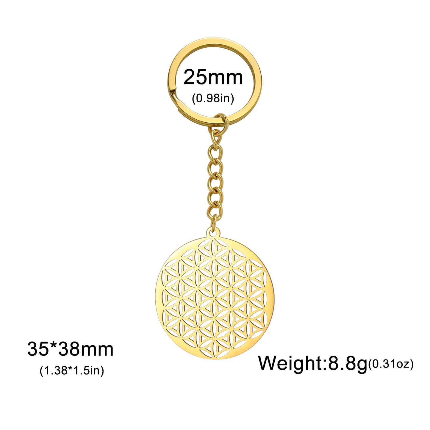 014 - Vintage Flower of Life Keychain