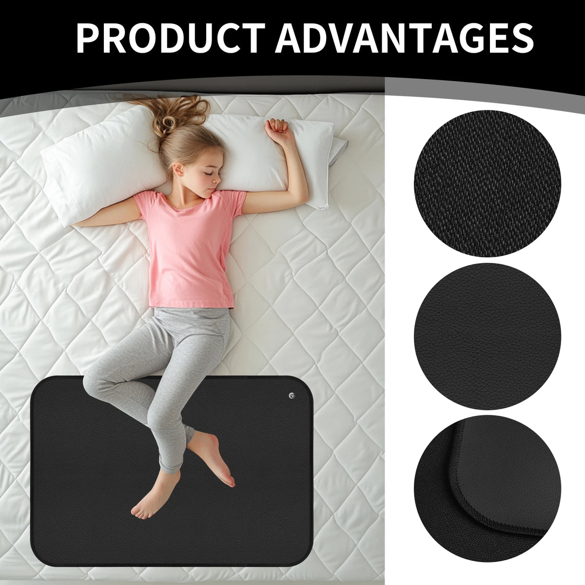 Conductive grounding mat with non-slip backing and grounding cord