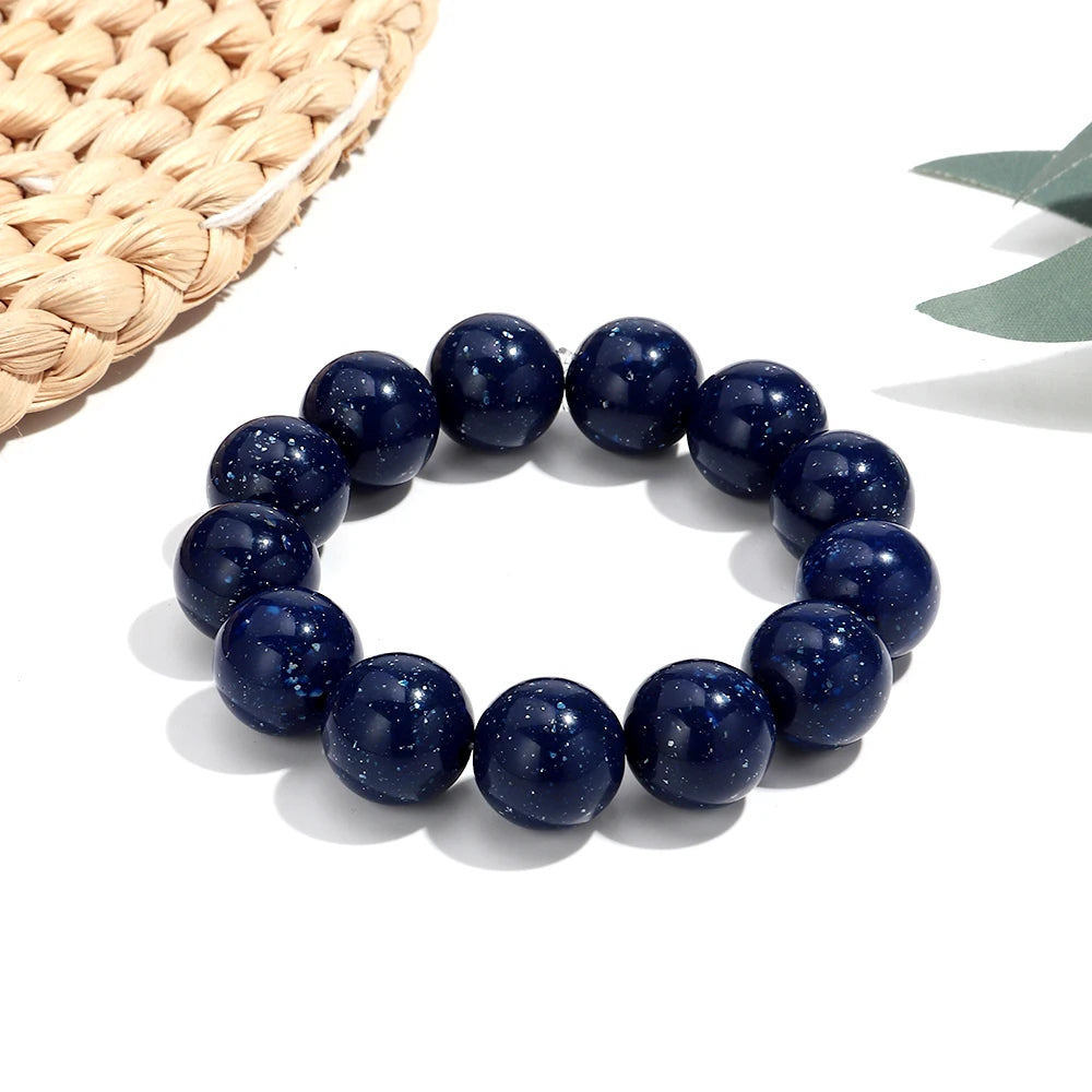 011 - Marbled Acrylic Beaded Strand Bracelet