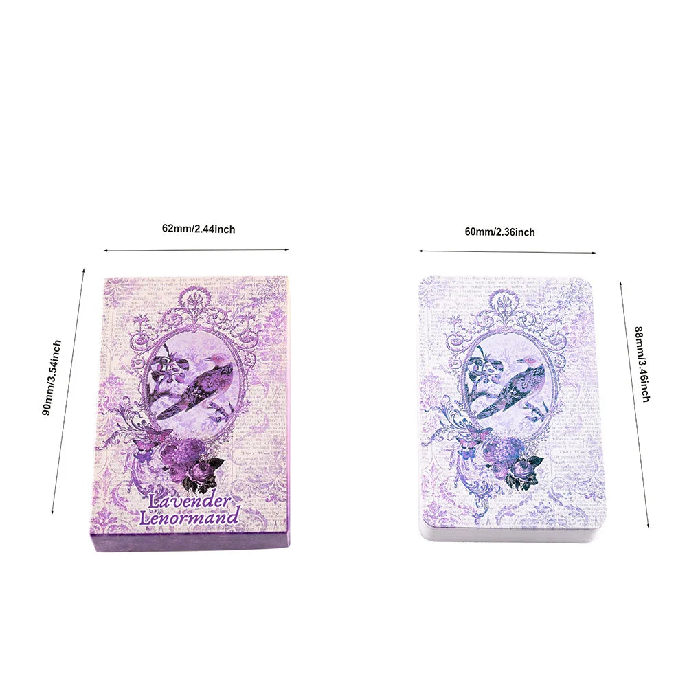 005 - Baraja Lavanda Lenormand Oráculo 42 Cartas
