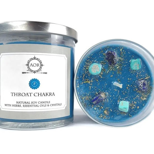 004 - AOR Natural Soy Throat Chakra Candle