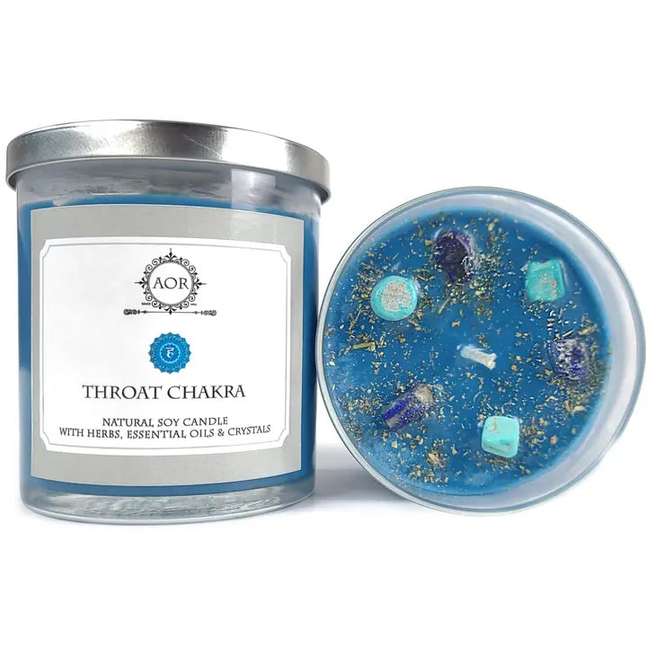 004 - AOR Natural Soy Throat Chakra Candle