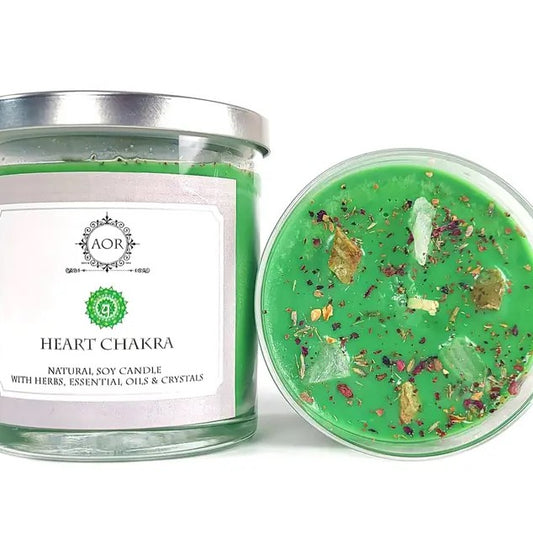 004 - AOR Natural Soy Heart Chakra Candle