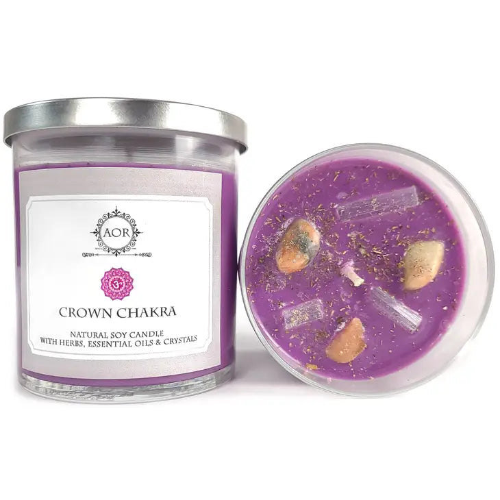 004 - AOR Natural Soy Crown Chakra Candle