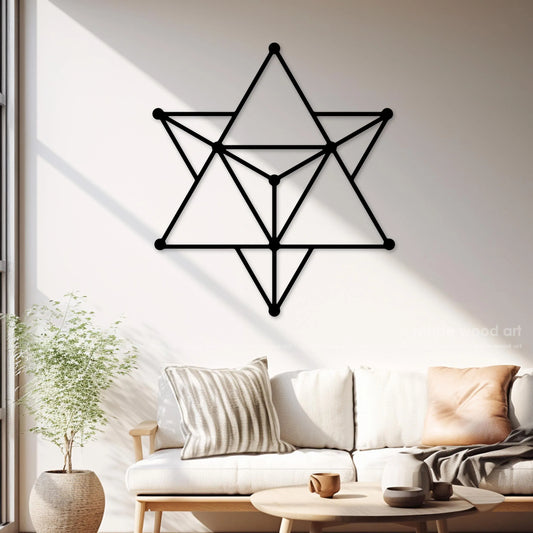 009 - Merkaba Star 3D Metal Wall Art